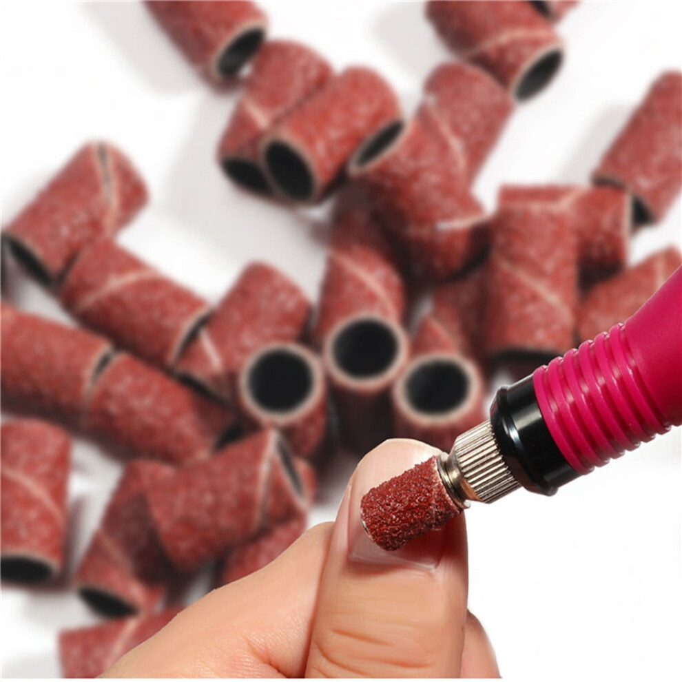 Grain Nail Tools Abrasive Strip File 300Pcs Nail Sleeves For Use And Diy Home Improvement