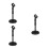 3Pièces Support Micro De Table Plastique Noir Réglable Robuste 7