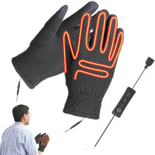 USB Heated Gloves with 3 Heat Levels, Touchscreen-Compatible, Soft Velvet & High-Quality Fabric for Winter Sports, Driving, Outdoors