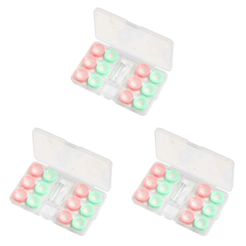 18Pièces Étui Lentilles Durable Rigide Avec Coloré 2