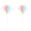 6Pièces Carte 3D Ballon Nuage Pour Décor Gâteau 2