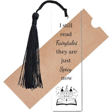 Transparent Acrylic Rectangle Bookmark with Inspirational Quote & Tassel, 4.6x1.3", Gift for Students/Book Lovers – Compatible with DIY