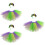 3Ensembles Costume Mardi Gras Tutu Jupe Colorée Accessoires 9