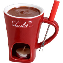 Chocolate Fondue Mugs Set with Forks, 4-Piece
