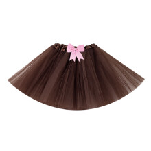 Girls Ballet Dance Tulle Skirts Elastic High Waist Pleated Tulle Tutus Skirt Patchwork Tutus Skirt Layered Tulle Skirt