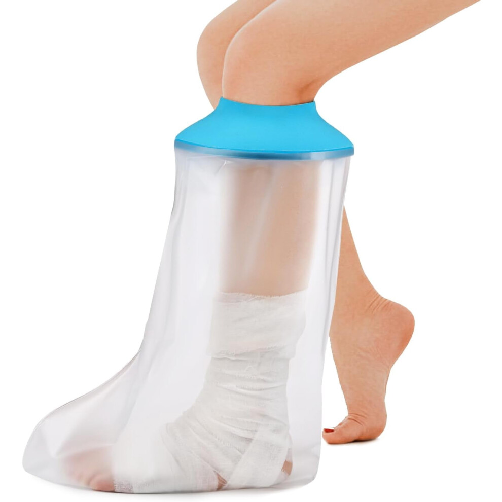 Waterproof Cast Cover for Shower – Reusable Leg Protection, Keeps Cast & Bandage Dry for Foot, Ankle, Burns; Compatible with All Casts
