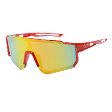 Polarized Sports Sunglasses For Boys Girls,Driving Fishing Cycling Mountain Bike Sunglasses UV400 Protection Red Free Size