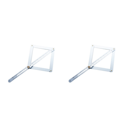 2Pièces Rapporteur D'angle Métal Robuste Pour Usage Construction 2
