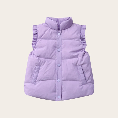 Dětská termo vesta bez rukávů, zip vpředu, polyester, 3-12 let