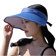 Wide Brim Sun Visor for Women&Men, Retractable Visors Hat with UV Protection Sun Hats for Beach Golf Garden Outdoor Navy Free Size