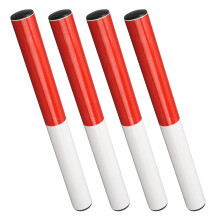 4 Stück PVC Kinder Laufstaffel-Staffelstab Rot Weiß 31x3cm