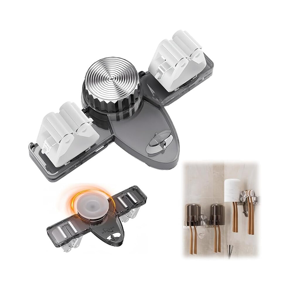 Broom And Mop Hanger Grey Wall Mount Organizer 9097180153337