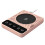 Pink electric coffee warmer with auto shut-off and 6 1
