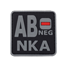 Blood Type POS NKA Medical PVC Patch, 3D Rubber, Noctilucent