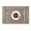 Plastic Square Golden Placemats Nordic Solid Color 6 Pcs 1