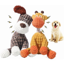 Jouet indestructible pour chiens mâcheurs agressifs – Polaire ananas renforcée, couineur, lavable en machine, compatible avec toutes les races