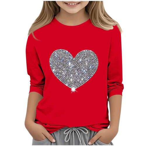 Kids Crew Neck Thermal Blouse 3/4 Sleeve