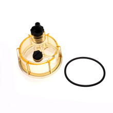 R25T Water Collection Bowl for 245R Series & S3213 Fuel Filters, Compatible with 2/10/30 Micron Filters, Clear Nylon, High Temp/Pressure