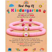 First Day of Preschool/Kindergarten/1st Grade/2nd Grade/School Gift, Back to School Bracelet Mommy and Me Dad and Son
