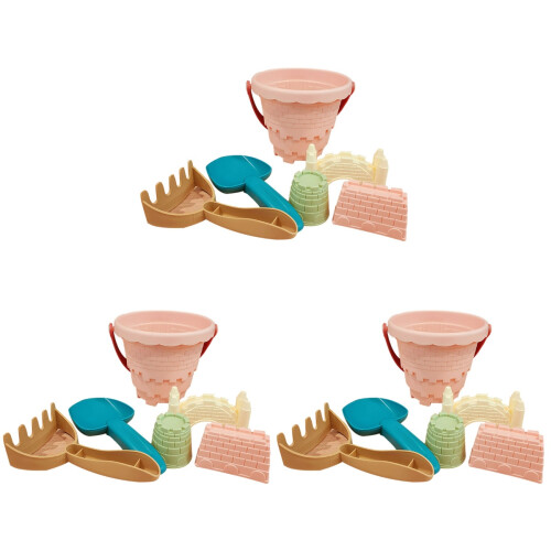 3Ensembles Ensemble De Jouets Sable Rose Pour Jeux Enfants 1