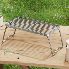 Barbecue pliable avec grille en acier inoxydable 304, grille de cuisson portable ultralégère pour le camping, la randonnée, les pique-niques, les