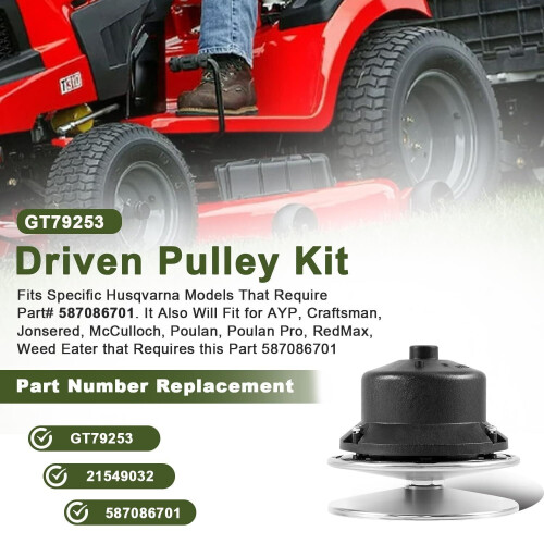 GT79253 Replacement Driven Pulley Kit for Husqvarna RS800 1