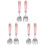 3Ensembles Ensemble Couverts Bébé Rose Tableware Portable Sécurisé ABS 2