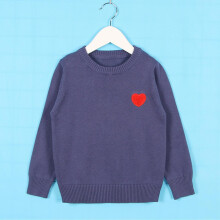 Purple Toddler Sweater 3-4T 100% Cotton Crewneck with Heart