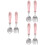 3Ensembles Ensemble Couverts Bébé Rose Tableware Portable Sécurisé ABS 6