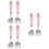 3Ensembles Ensemble Couverts Bébé Rose Tableware Portable Sécurisé ABS 7