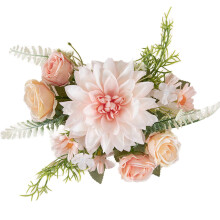 Bouquet de roses artificielles – Fleurs réalistes pour la décoration de mariage, maison, fête et bureau ; remplissage de vase et centre de