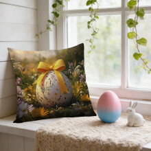Housse de coussin décorative de Pâques multicolore, douce, confortable et résistante, 45 x 45 cm, idéale pour le salon, la chambre, le canapé,