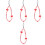 4Pièces Téléphone Perles Colorées Wristband Multi-Usage 4
