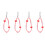 4Pièces Téléphone Perles Colorées Wristband Multi-Usage 5
