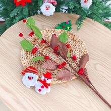 Accessoires de décoration pour sapin de Noël, boutures de baies de Noël et simulation améliorée