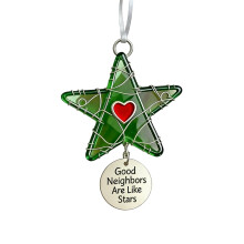 AuroraX Heart Car Hanging Charm – Compatible with Car Mirrors, Valentine's Day Gift for Couples, Home/Party Decor