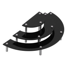 Acrylic Cake Display Stand Black 603g Dessert Cupcake Rack
