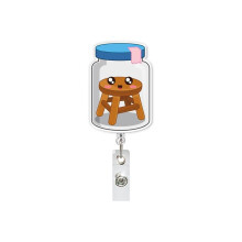 Acrylic Medical Retractable ID Badge Holder Medical Badge Reel with Rotating Alligator Clip for Healthcare ID Badge