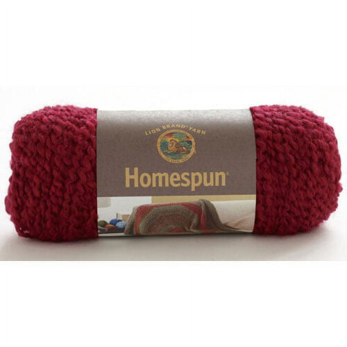 Yarn Homespun Candy compatible with Apple Painterly Bulky Acrylic, Polyester Red Yarn