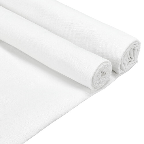 White Cotton Poplin Fabric Unbleached Muslin 6 Pcs