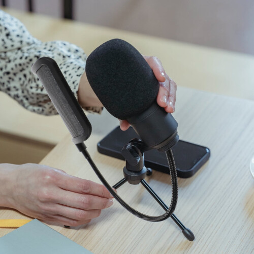 1 τεμάχιο πρακτικό τετράγωνο μεταλλικό δίχτυ πρόληψης εκρήξεων μικροφώνου, δίχτυ 2