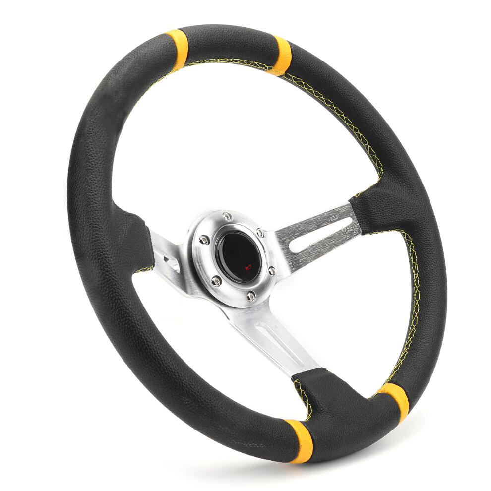 35Cm Racing Steering Wheel Hand Sewn Style 7055741789816