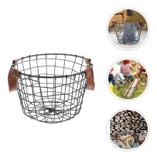 Firewood Storage Basket Firewood Log Holder Metal Wire Mesh Fireplace Storage Basket With Handle Rustic Farmhouse Clothes Hamper Camping Supplies S