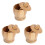 3Pièces Ensemble Pilon À Ail Couvercle En Bois Couleur Khaki 3
