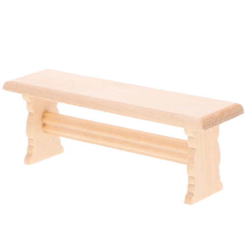 Μινιατούρα Ξύλινο Πάγκο Model1Set Διακοσμητικά Μίνι Έπιπλα Καρέκλας για Κουκλόσπιτο