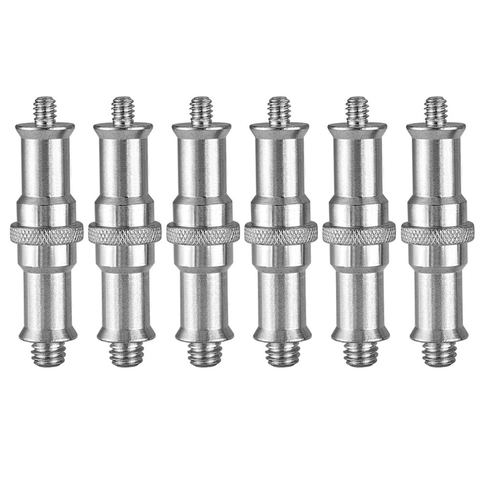 6Pcs Metal Threaded Screw Adapter 1/4 Inch To 3/8 Inch Adapter Spigot Screw Light 974856478026