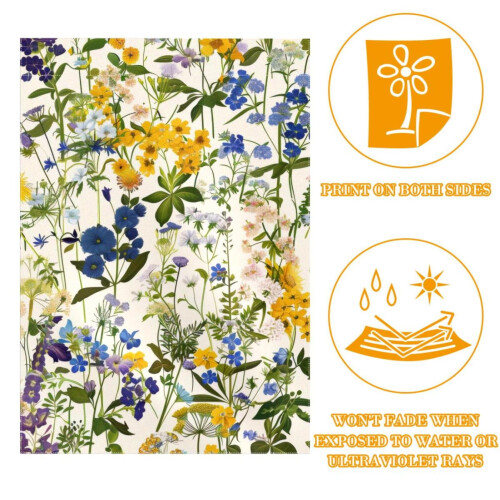 Σημαία Κήπου με Αγριολούλουδα Vintage Floral 12x18 ίντσες 1