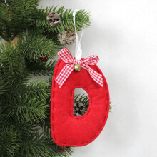 4.7" 26 Letters Christmas Tree Decoration Pendant Personalized DIY Christmas Ornaments Xmas Tree Hanging Decor Red
