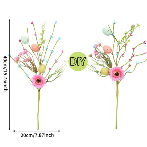 Easter Egg Twig Branches Artificial Berry Stem 16 inch 2