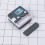 Mini Square Plastic Quartz Alarm Clock Grey 2